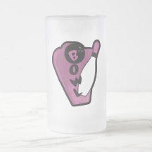 Muestra retra rosada de los bolos del Pin del cuen Tazas De Café