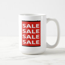 Muestra roja de la venta taza