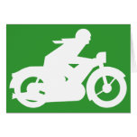 Muestra verde de Motorbiker Felicitaciones