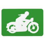 Muestra verde de Motorbiker Imán