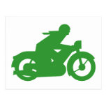 Muestra verde de Motorbiker Tarjetas Postales