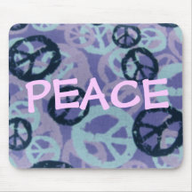 Muestras de la Paz-Decir-Paz/mirada Mousepad de Ca