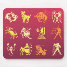 Muestras del zodiaco tapete de ratones