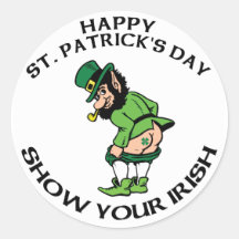 Muestre su regalo irlandés pegatina