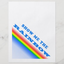 Muéstreme el arco iris tarjeton
