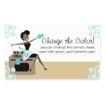 Mujer afroamericana del color de encargo que cocin tarjeta de visita