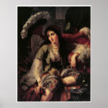 Mujer argelina y su esclavo, 1860 impresiones