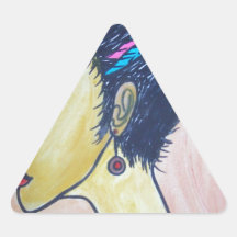 mujer calcomanías de trianguloes personalizadas