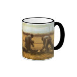 Mujer campesina que planta las patatas; Vincent va Taza De Café