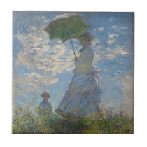 Mujer con un parasol de Claude Monet azulejos
