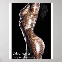Mujer de la cebra poster