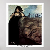 Mujer de la gente en un vestido elegante posters