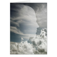 Mujer de la nube tarjeton