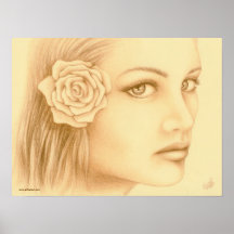 Mujer de la sepia posters