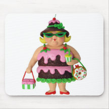 Mujer de la torta alfombrillas de ratones