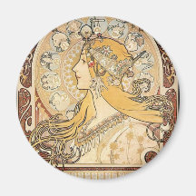 Mujer de Nouveau del arte de Mucha Iman