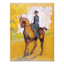 Mujer de Toulouse-Lautrec en la impresión de la fo