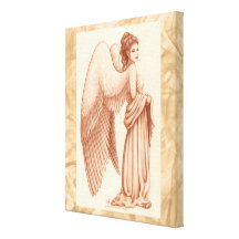 Mujer del ángel lona envuelta para galerias