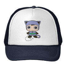 Mujer del gato de Chibi Gorro De Camionero