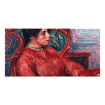 Mujer en butaca de Pierre-Auguste Renoir Tarjeta Fotográfica