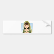 Mujer india etiqueta de parachoque