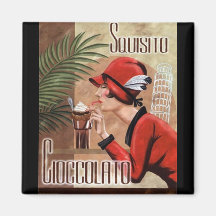 Mujer italiana del chocolate de Squisito Cioccolat Iman De Nevera