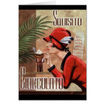 Mujer italiana del chocolate de Squisito Cioccolat Felicitaciones