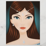 Mujer medieval tarjeta publicitaria