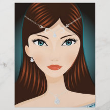 Mujer medieval tarjeta publicitaria