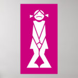 Mujer para aseos poster