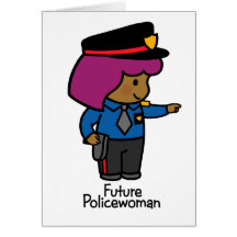 Mujer policía futura felicitaciones