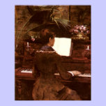 Mujer que juega el piano posters