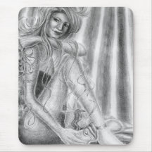 Mujer surrealista Mousepad Tapetes De Raton