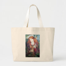 Mujer y cáliz del santo grial bolsas de mano