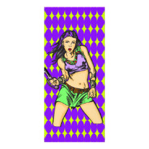 Mujeres del Amazonas que luchan Diseño De Tarjeta Publicitaria