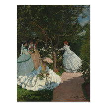 Mujeres en el jardín - Claude Monet Postal