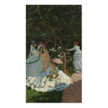 Mujeres en el jardín - Claude Monet Tarjeta De Visita