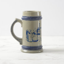 Mujeres holandesas en el molino de viento, tazas de café
