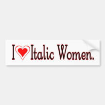 Mujeres italianas pegatina de parachoque