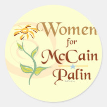 Mujeres para el pegatina de McCain Palin