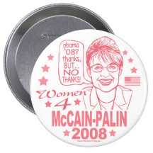 Mujeres para McCain Palin 2008 Pins