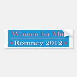 MUJERES PARA MITT ROMNEY PEGATINA DE PARACHOQUE