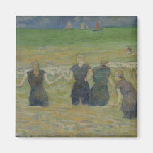 Mujeres que se bañan por Paul Gauguin Iman De Nevera