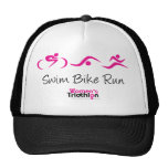 Mujeres tri: Swim.Bike.Run Gorros