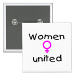 Mujeres unidas pins