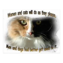 Mujeres y gatos… postales