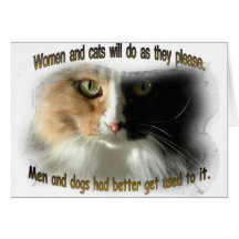 Mujeres y gatos… tarjeton