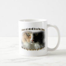 Mujeres y gatos… taza de café