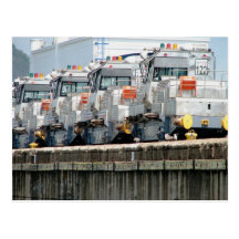 "Mulas eléctricas," cerraduras de Pedro Miguel, Ca Tarjeta Postal