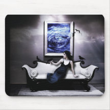 mulher, quadro mousepads
